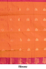 Yellow kathan silk rich pallu saree
