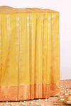 Yellow kota all- over zari butta Kota cotton saree
