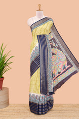 Yellow lightweight georgette fabric