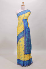  Yellow linen cotton sarees 