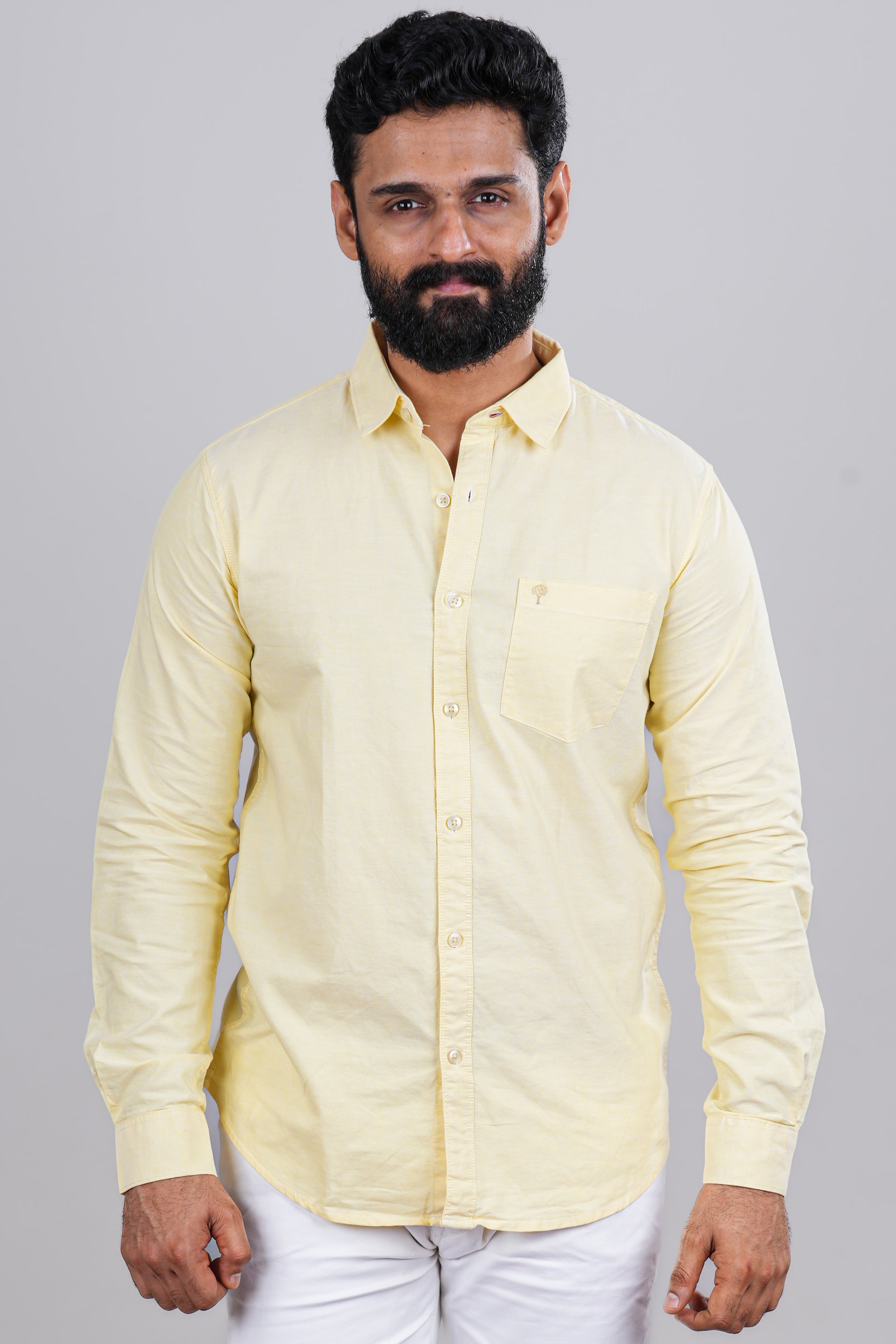 Yellow pattern fashion shirt