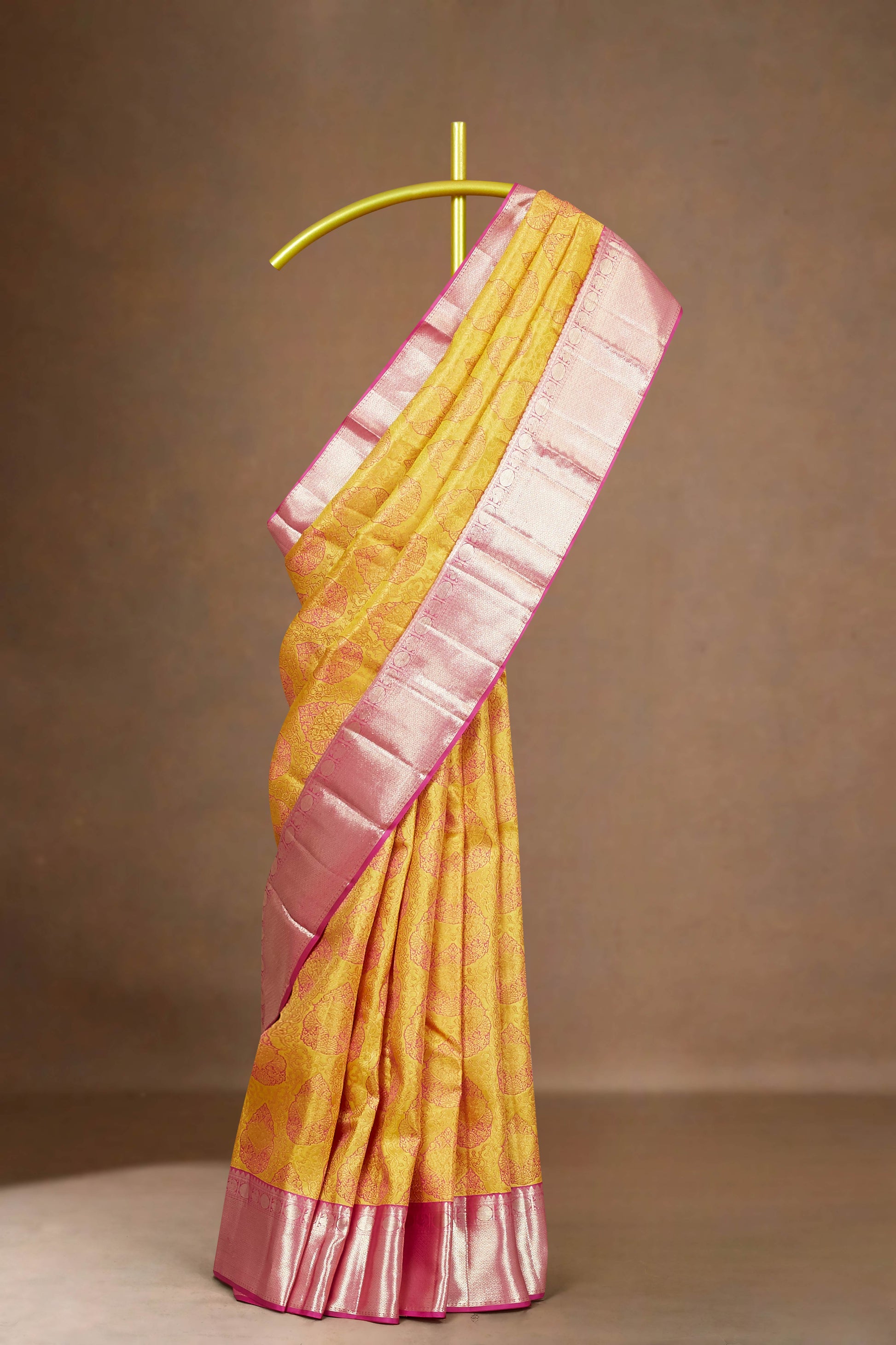 Yellow pattu sarees