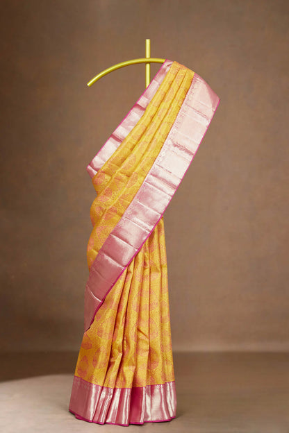 Yellow pattu sarees