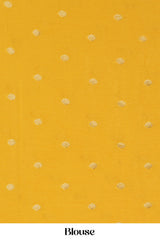 Yellow raw silk classic saree
