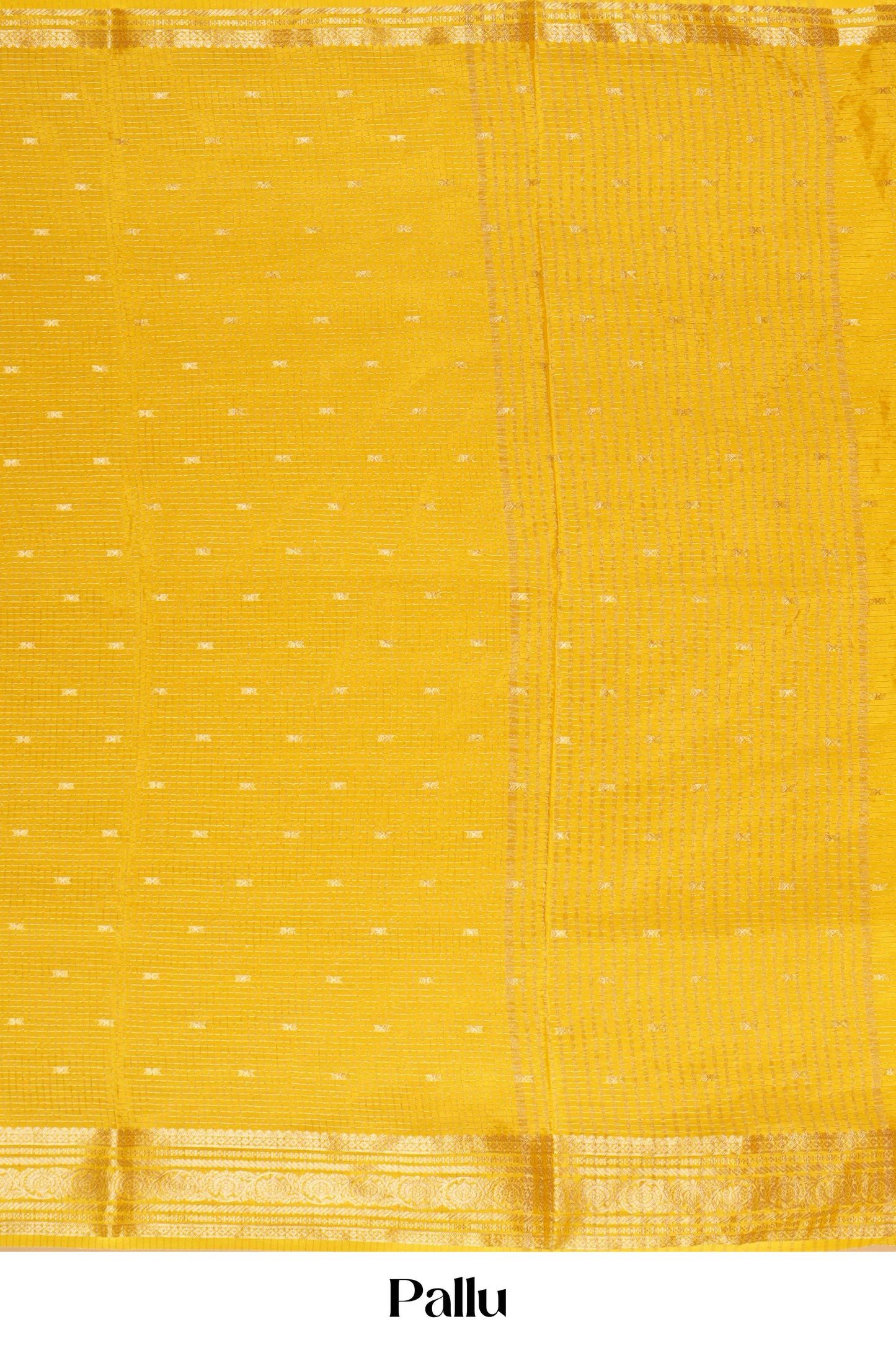 Yellow raw silk festive saree