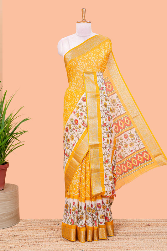 Yellow sheer georgette texture