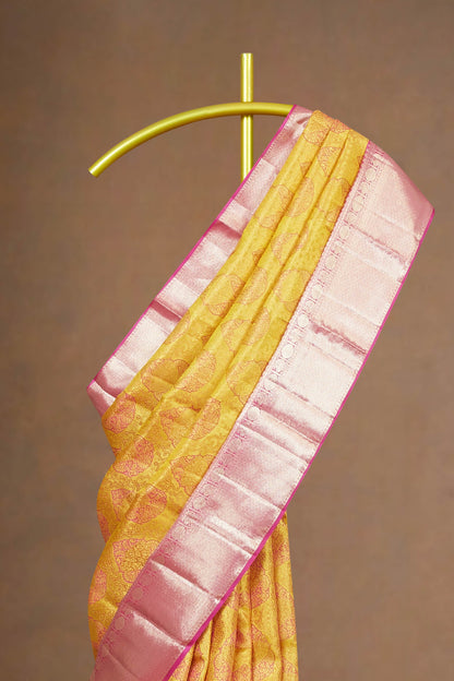 Yellow silk sarees
