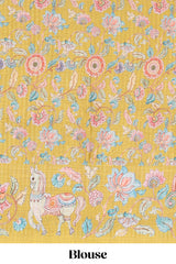 Yellow soft linen drape