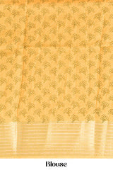 Yellow traditional silk saree