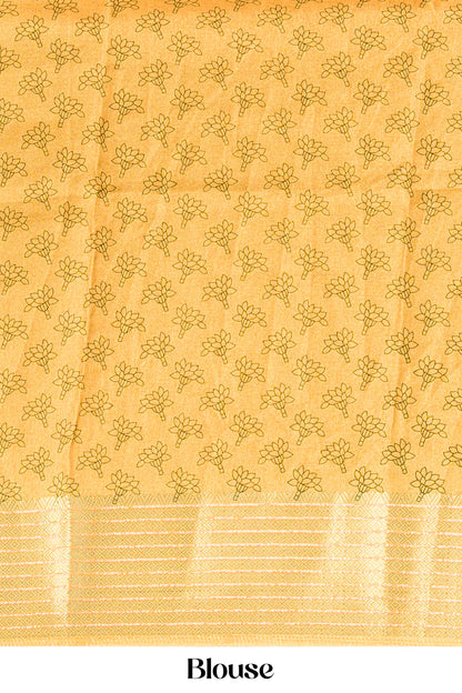 Yellow traditional silk saree