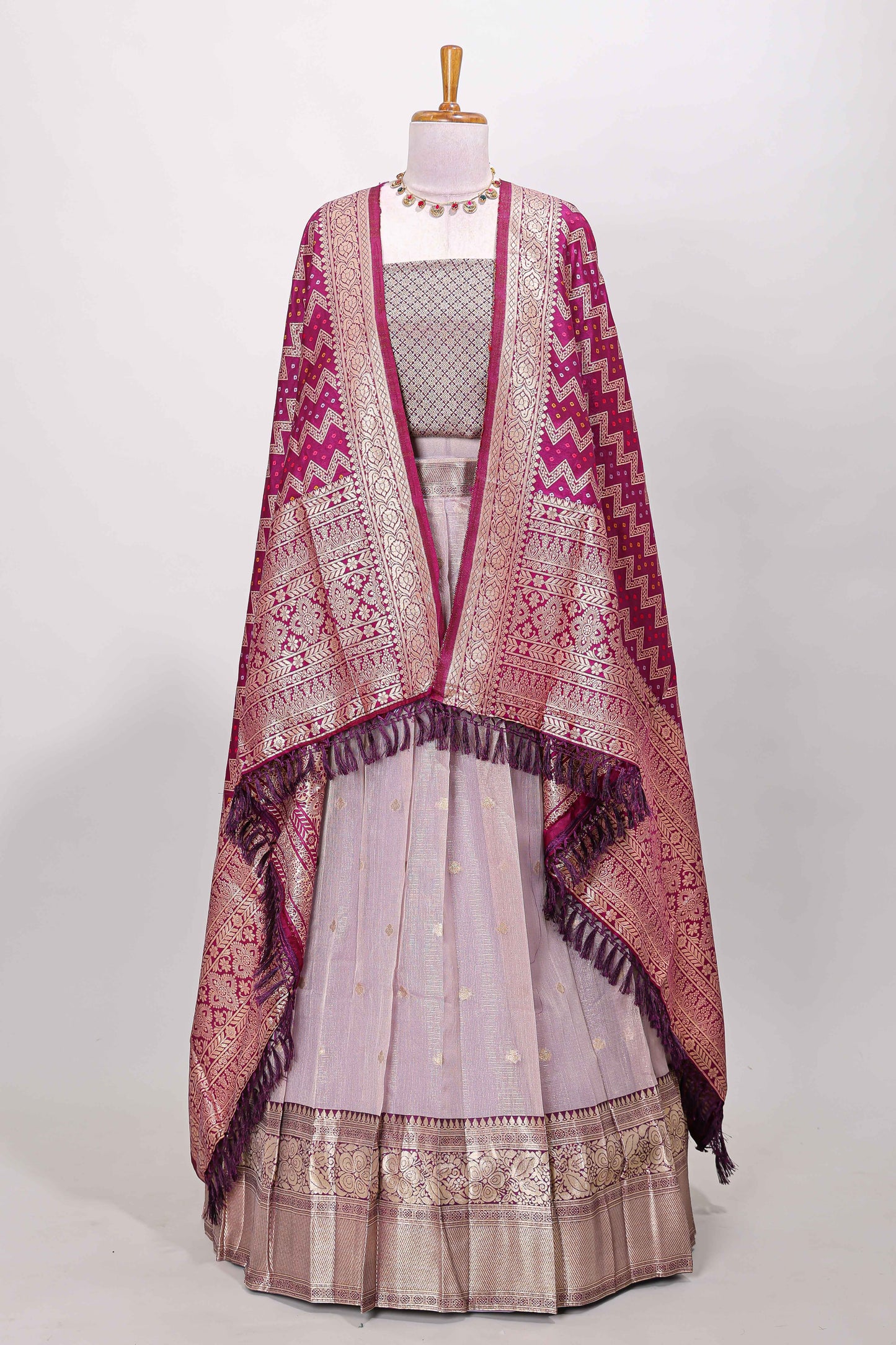 Zari woven traditional ensemble