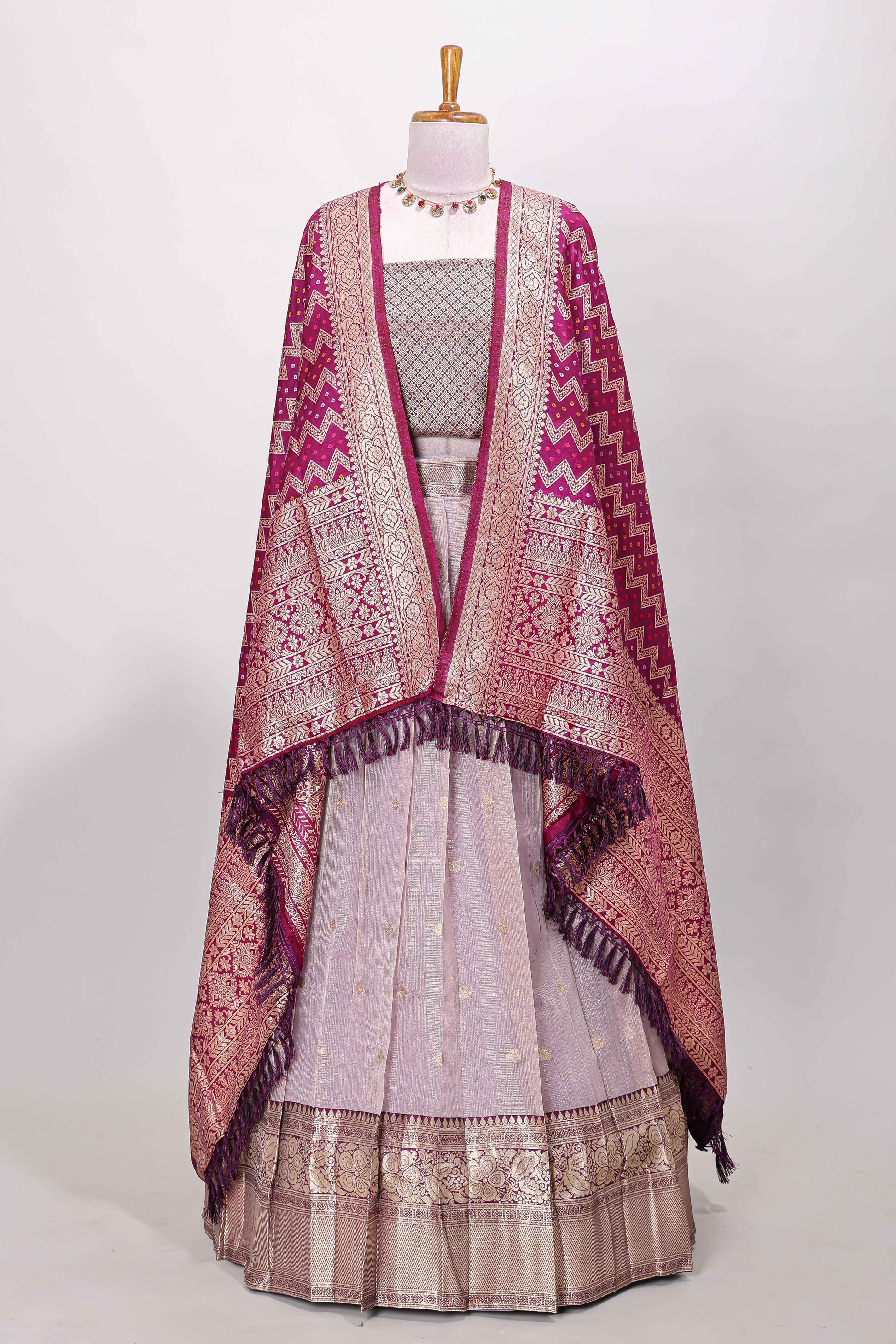 Zari woven traditional ensemble