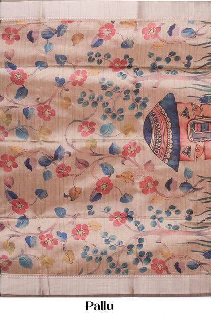 artistic printed pallu