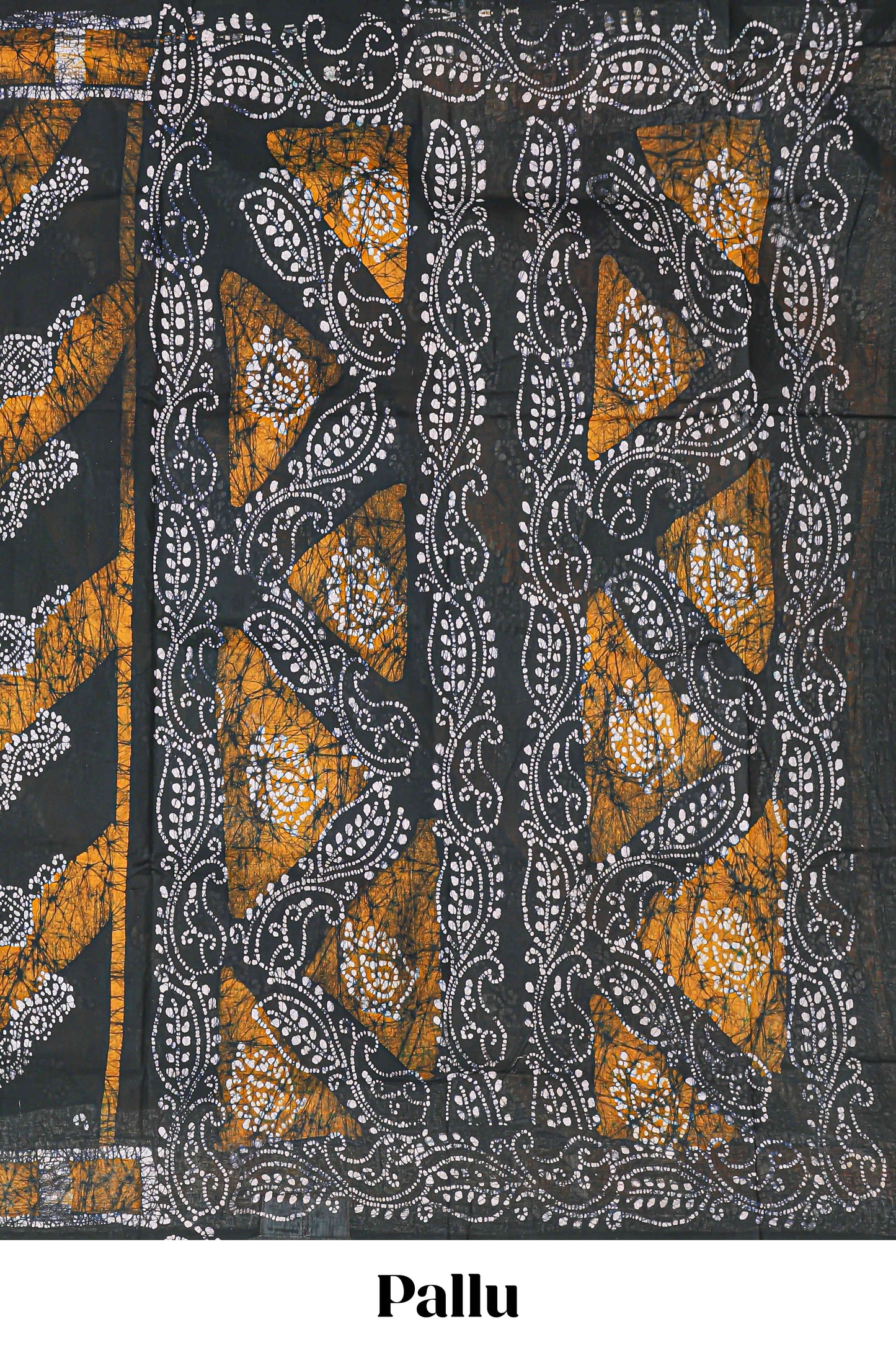 black batik print saree 