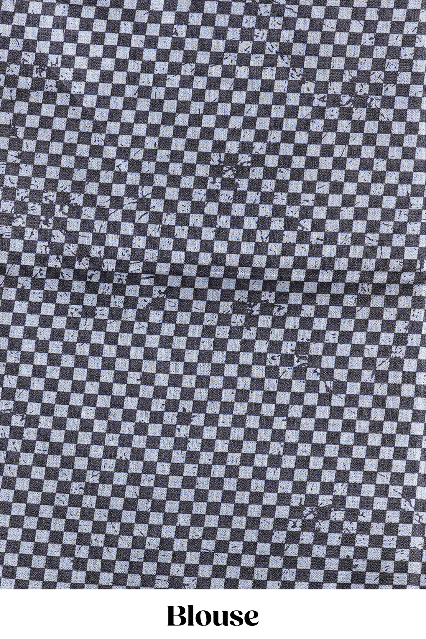 Grey With Cream Khadi Cotton Body Border And Pallu Geometrical Print Design