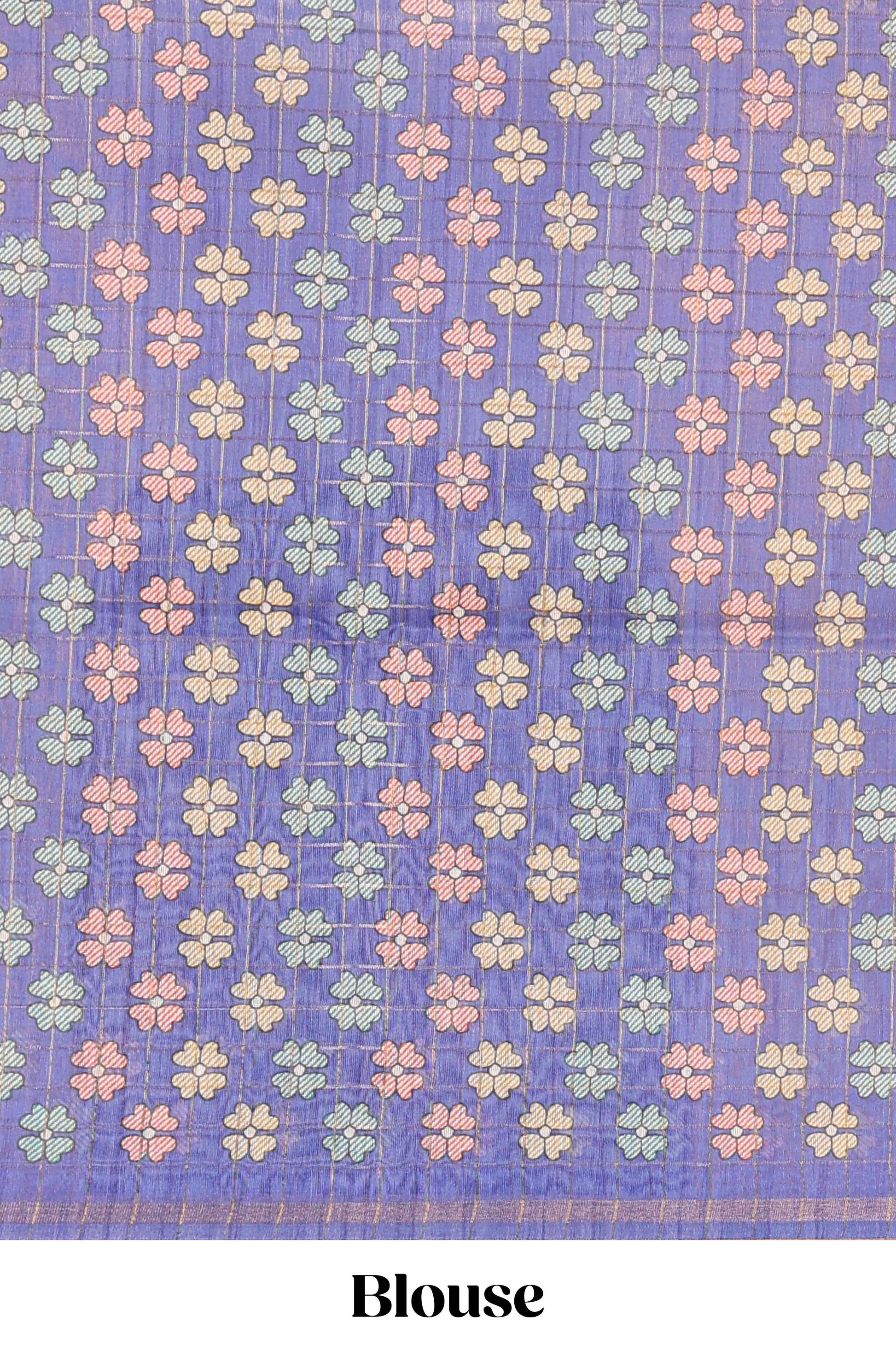 blue casual chanderi saree