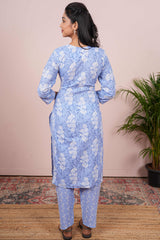 blue festive ethnic outfit