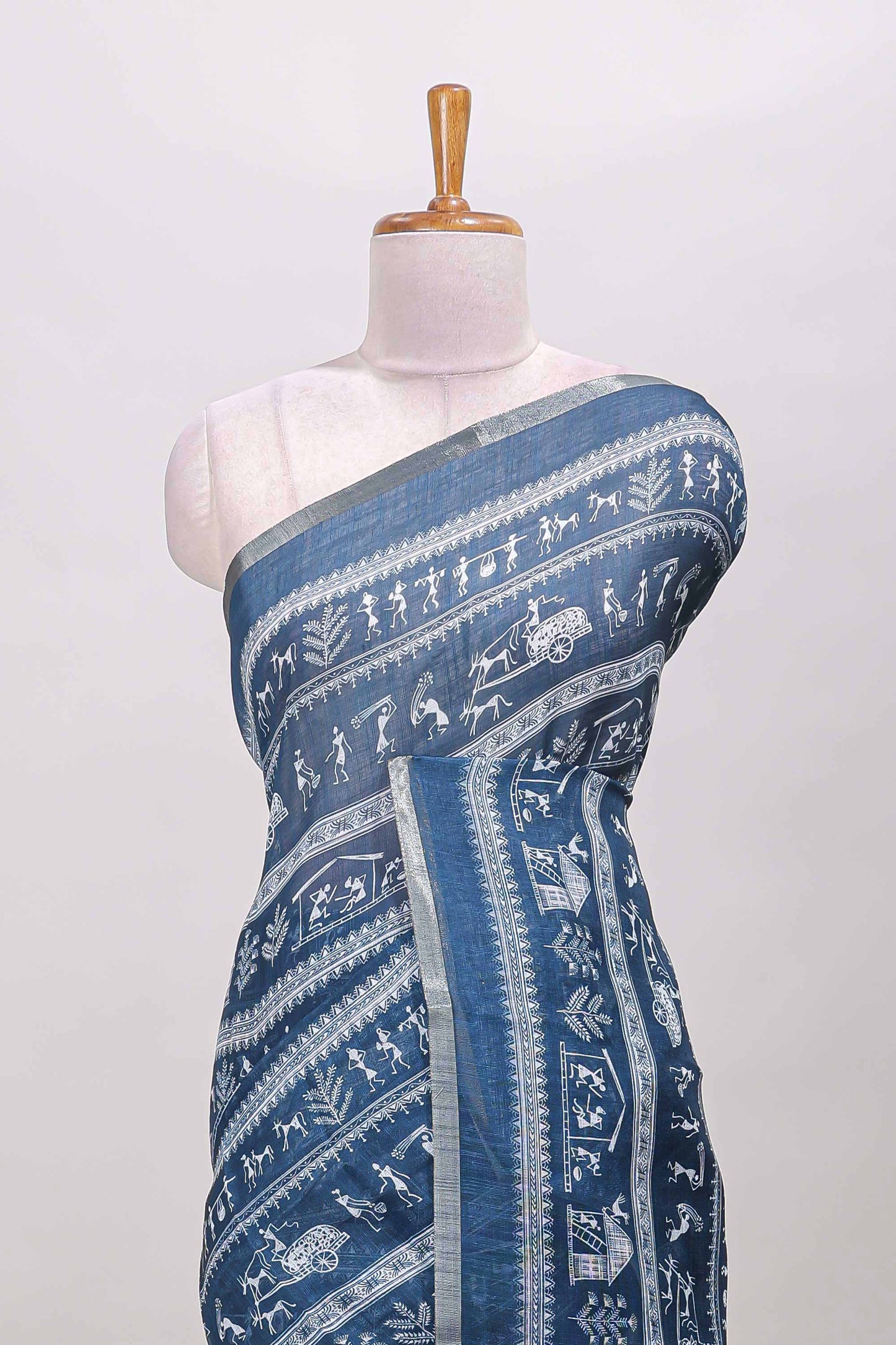 blue self zari borders