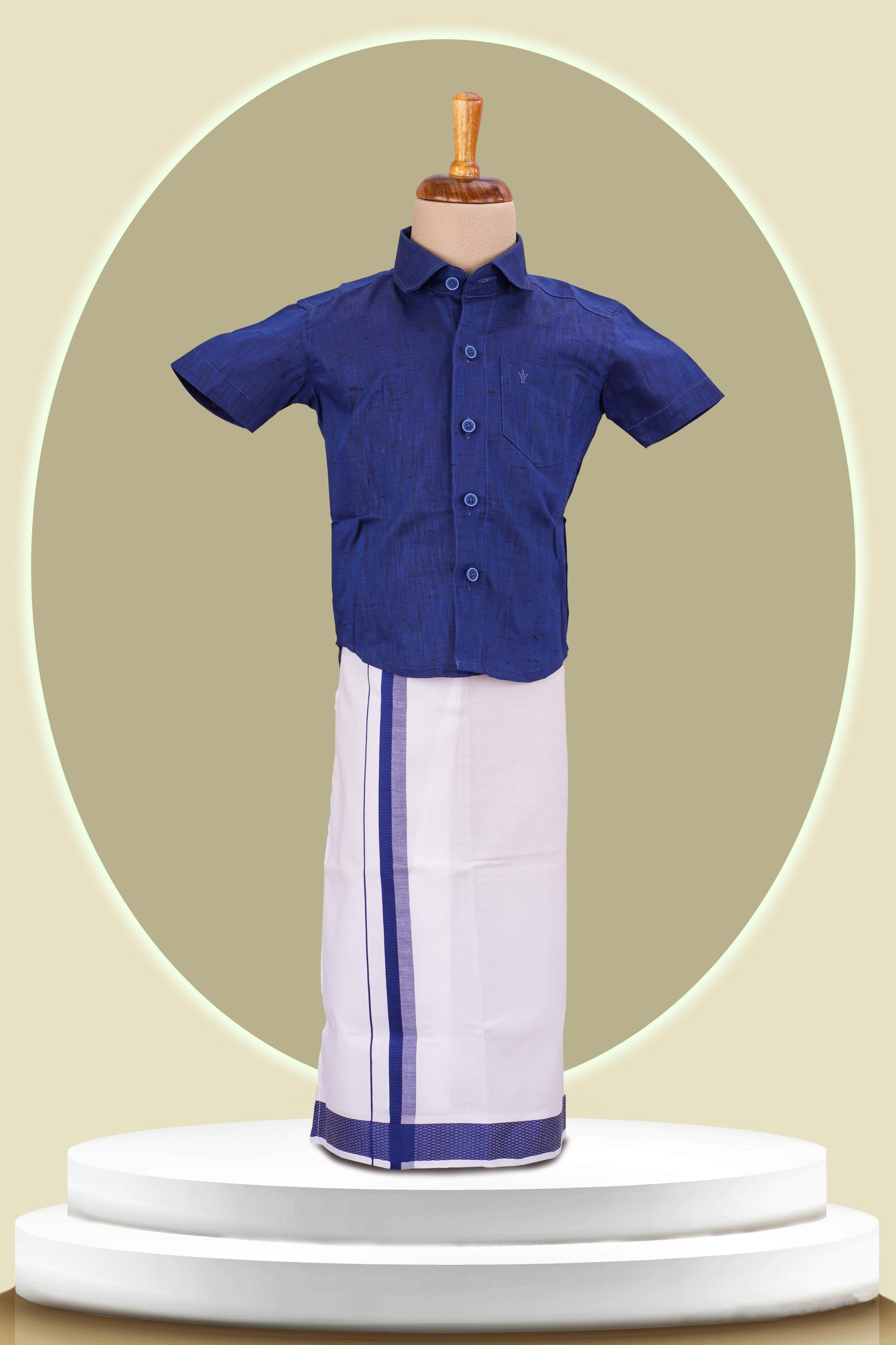 boys blue dhoti shirt
