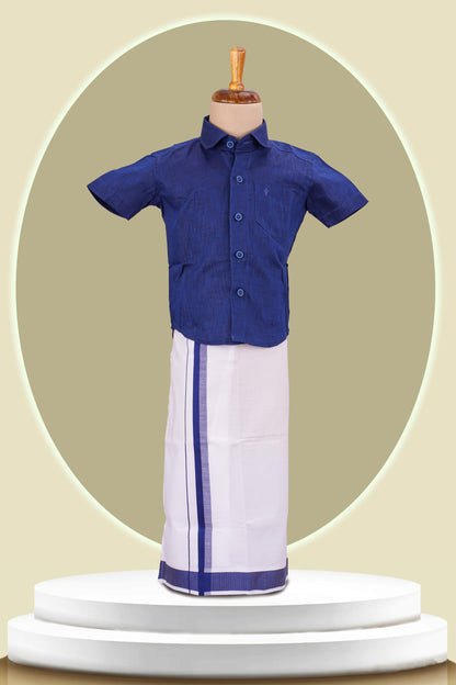 boys blue dhoti shirt