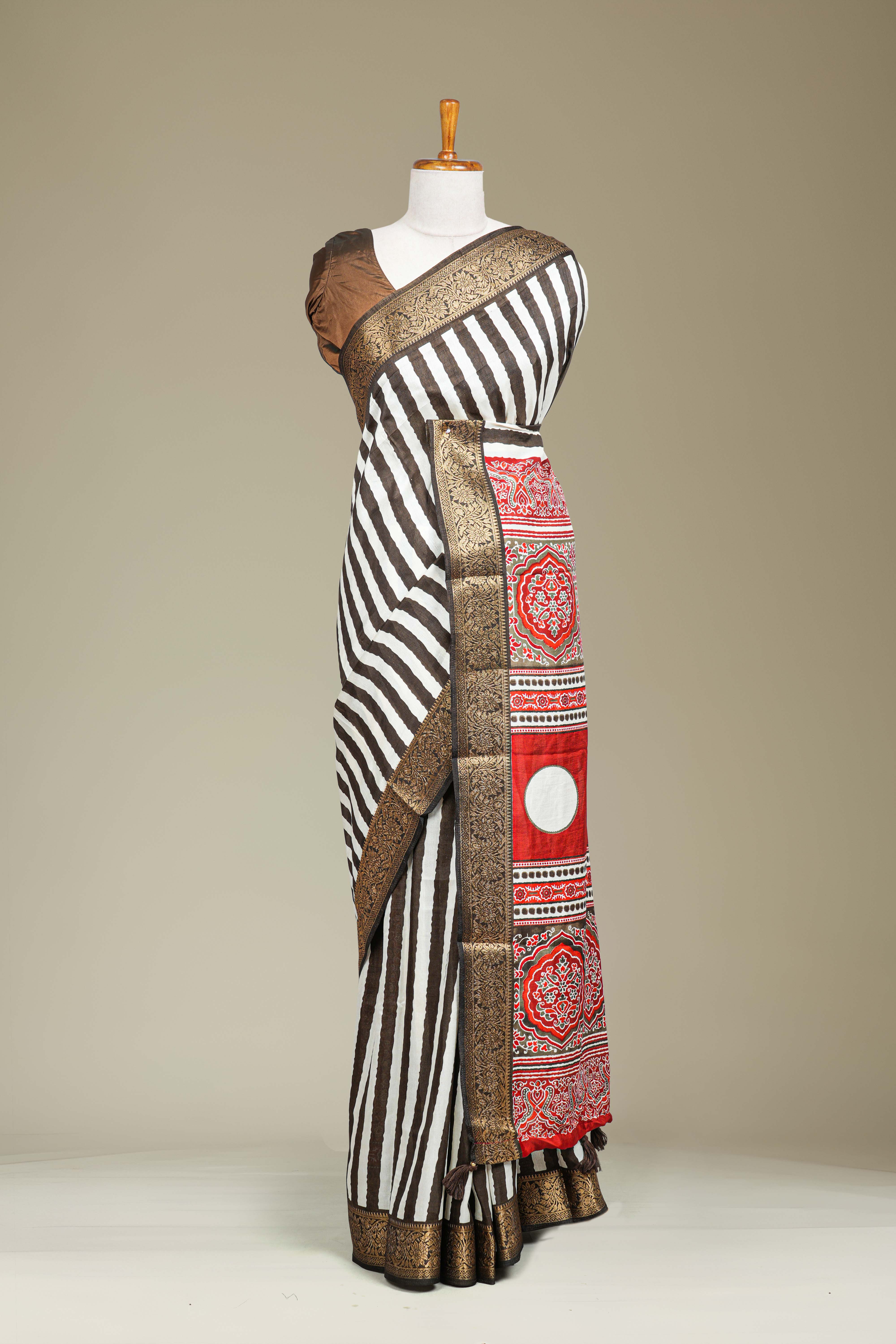  brown ajrakh print