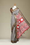 brown dola silk saree