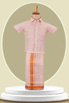 copper dhoti shirt set