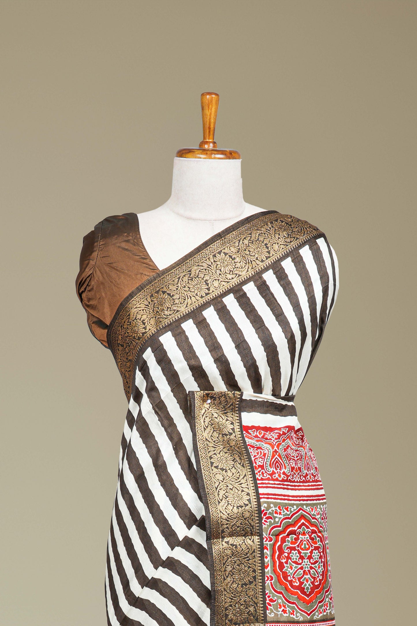 dola silk ajrakh print