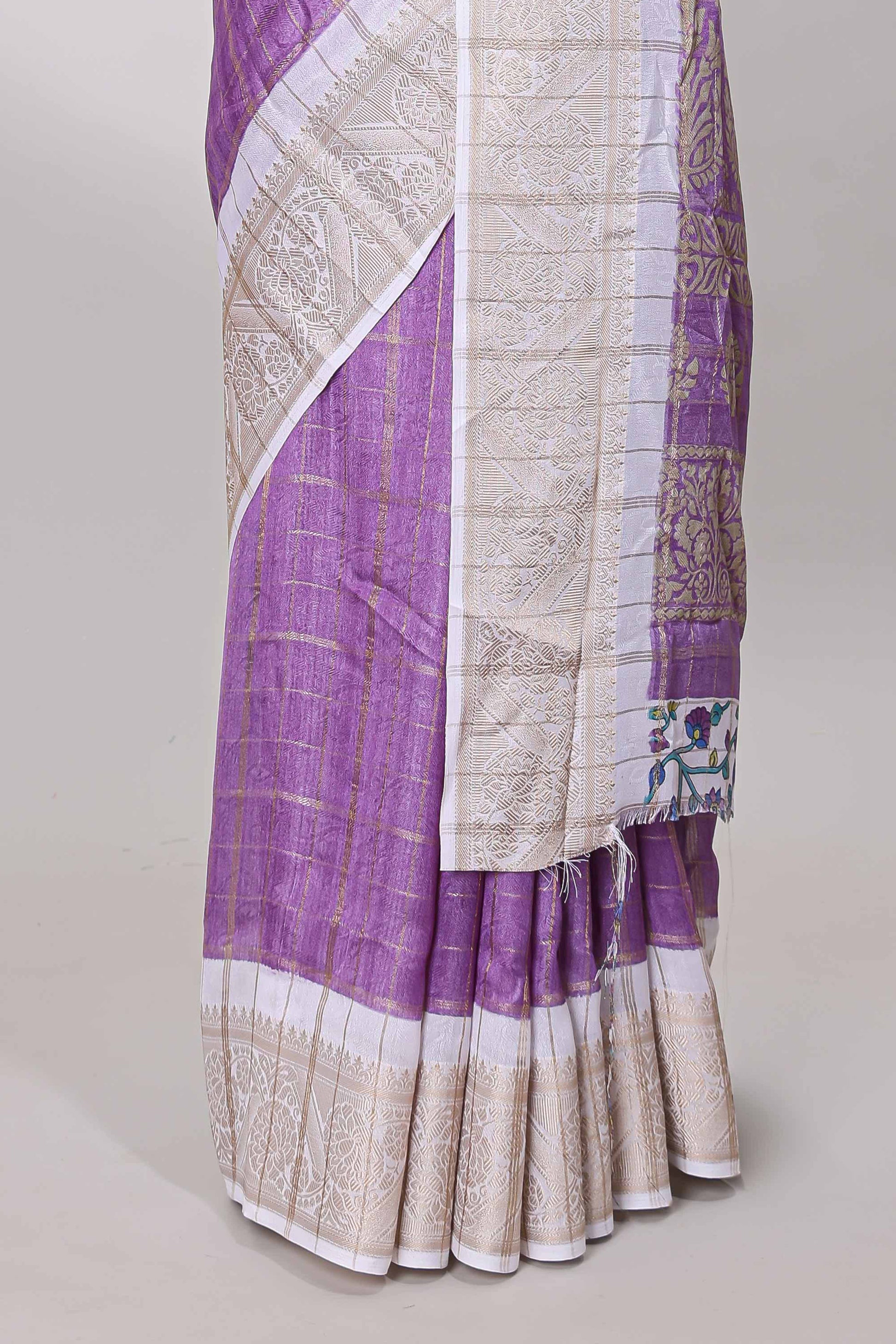  gold zari border saree
