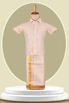 golden tissue dhoti set