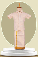golden tissue dhoti set
