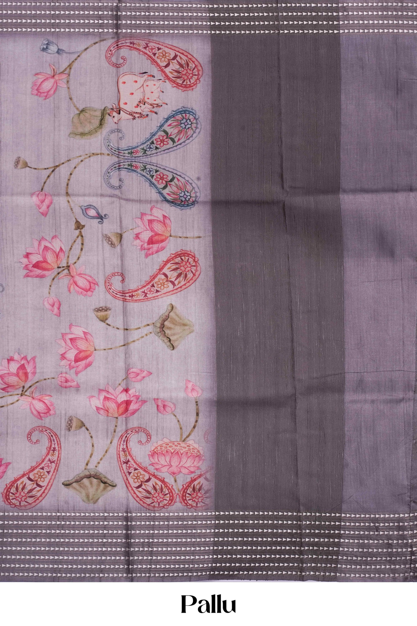 gray pallu saree