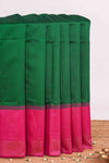 green semi tussar saree