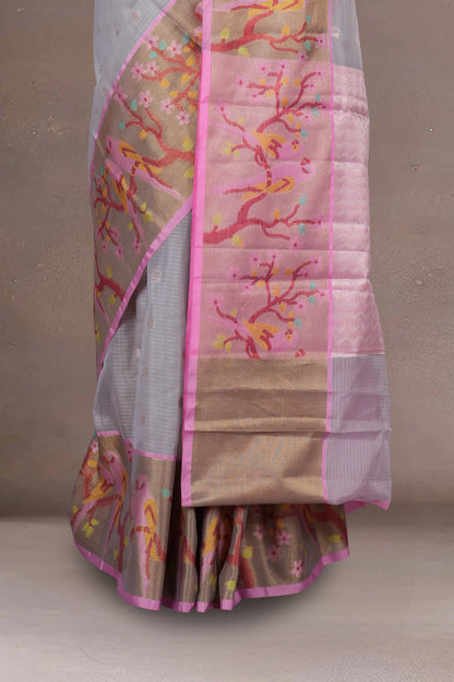 grey Kota cotton sarees