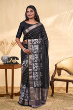  kalamkari saree with gold zari border