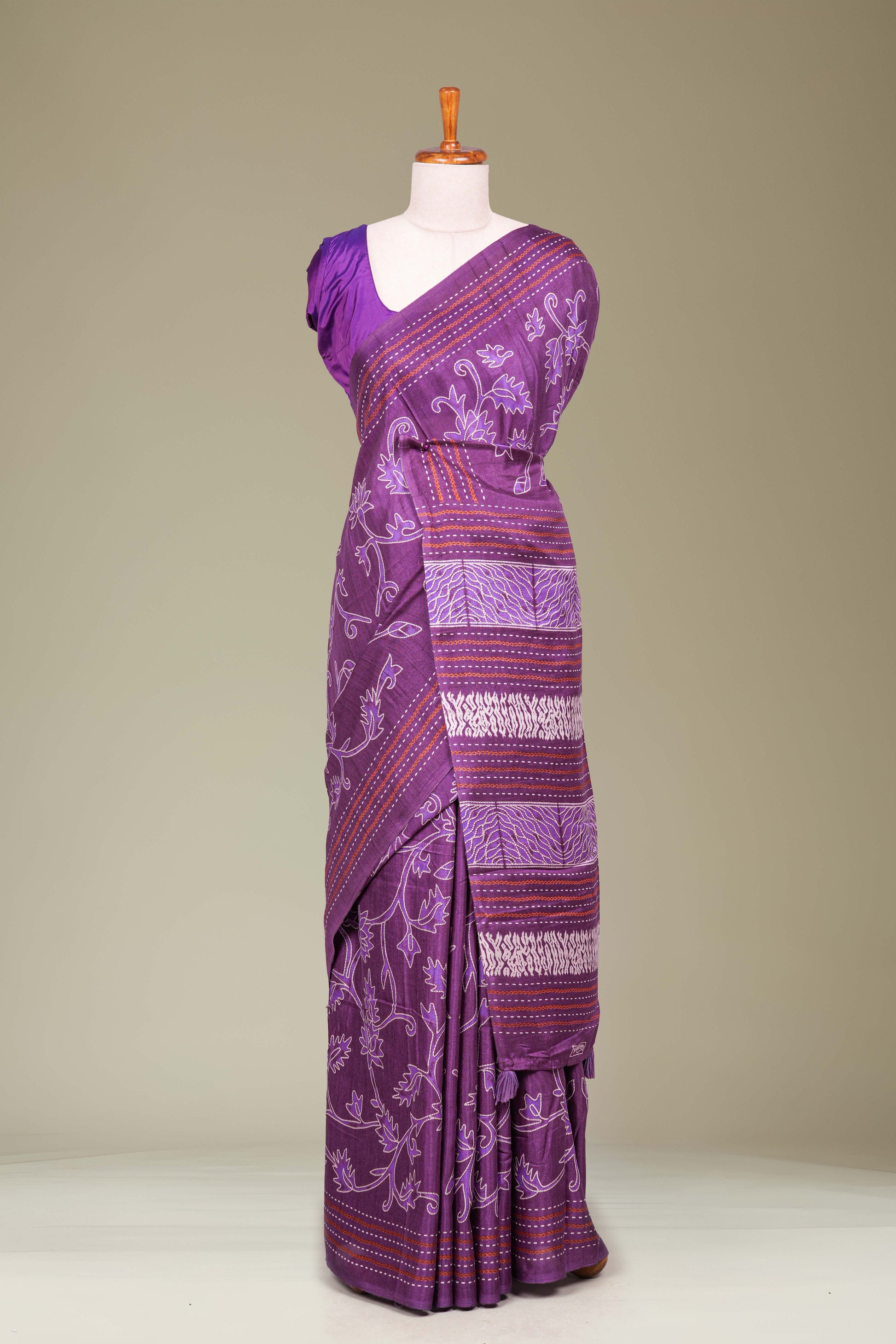  lavender floral print linen