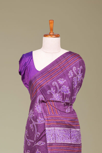  linen floral print saree
