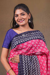  linen thread butta saree