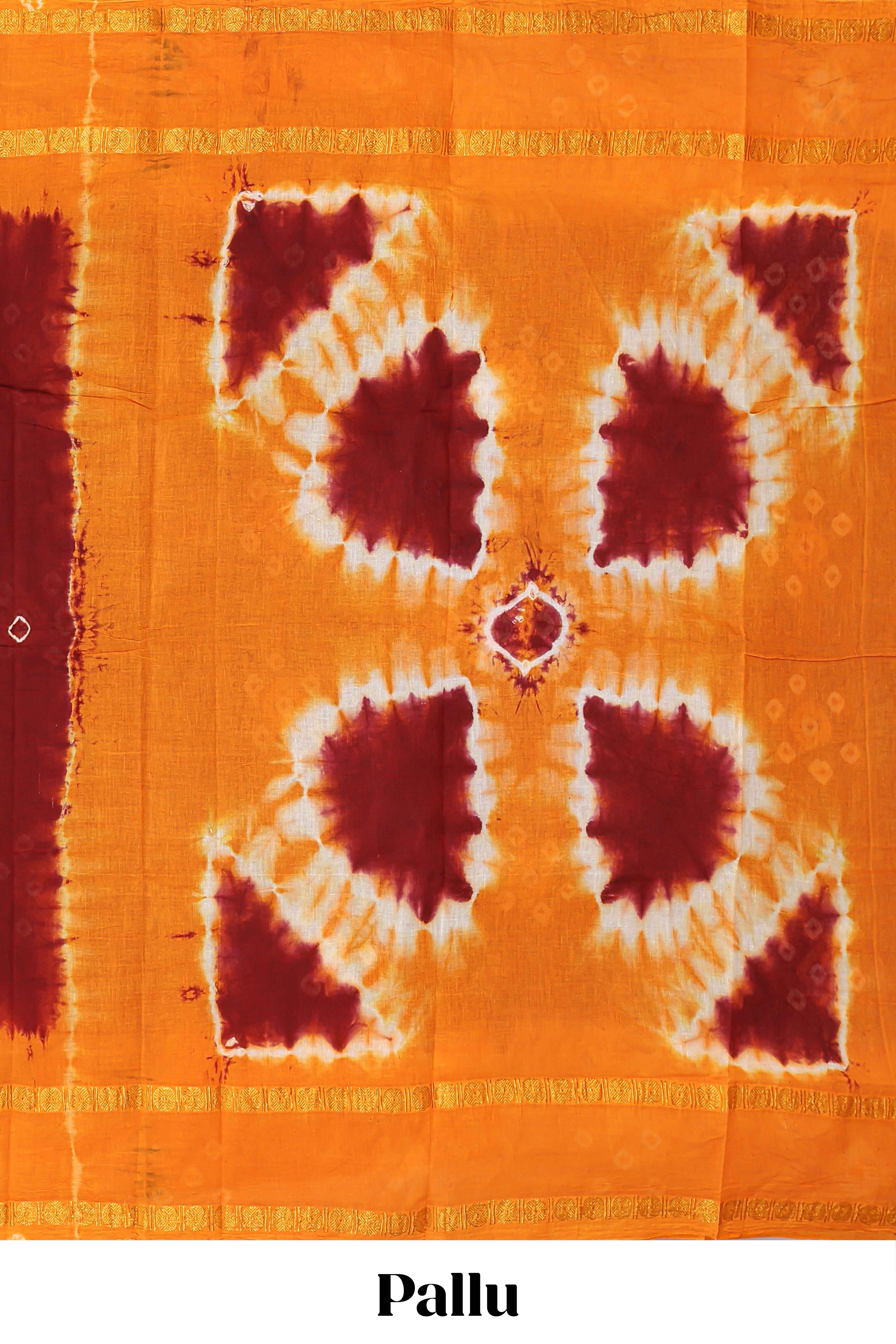 maroon tie dye saree 