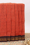 orange sungudi cotton saree 