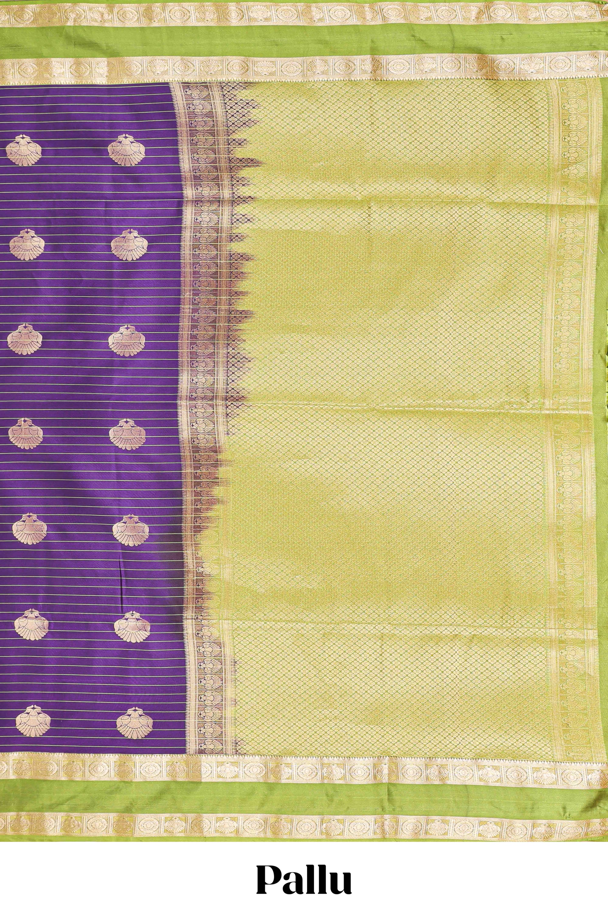  peacock motif Semi soft silk saree