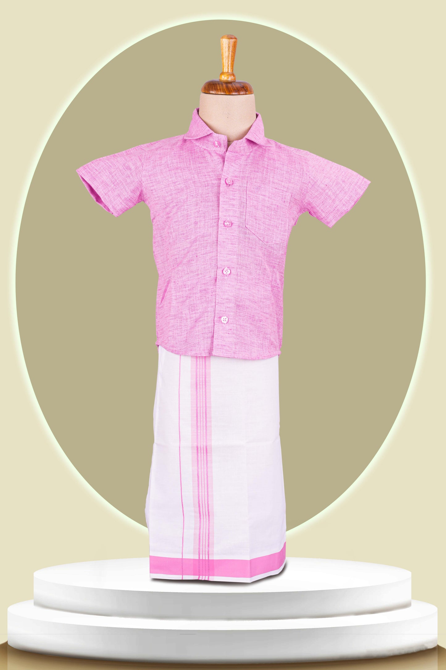 pink boys dhoti set
