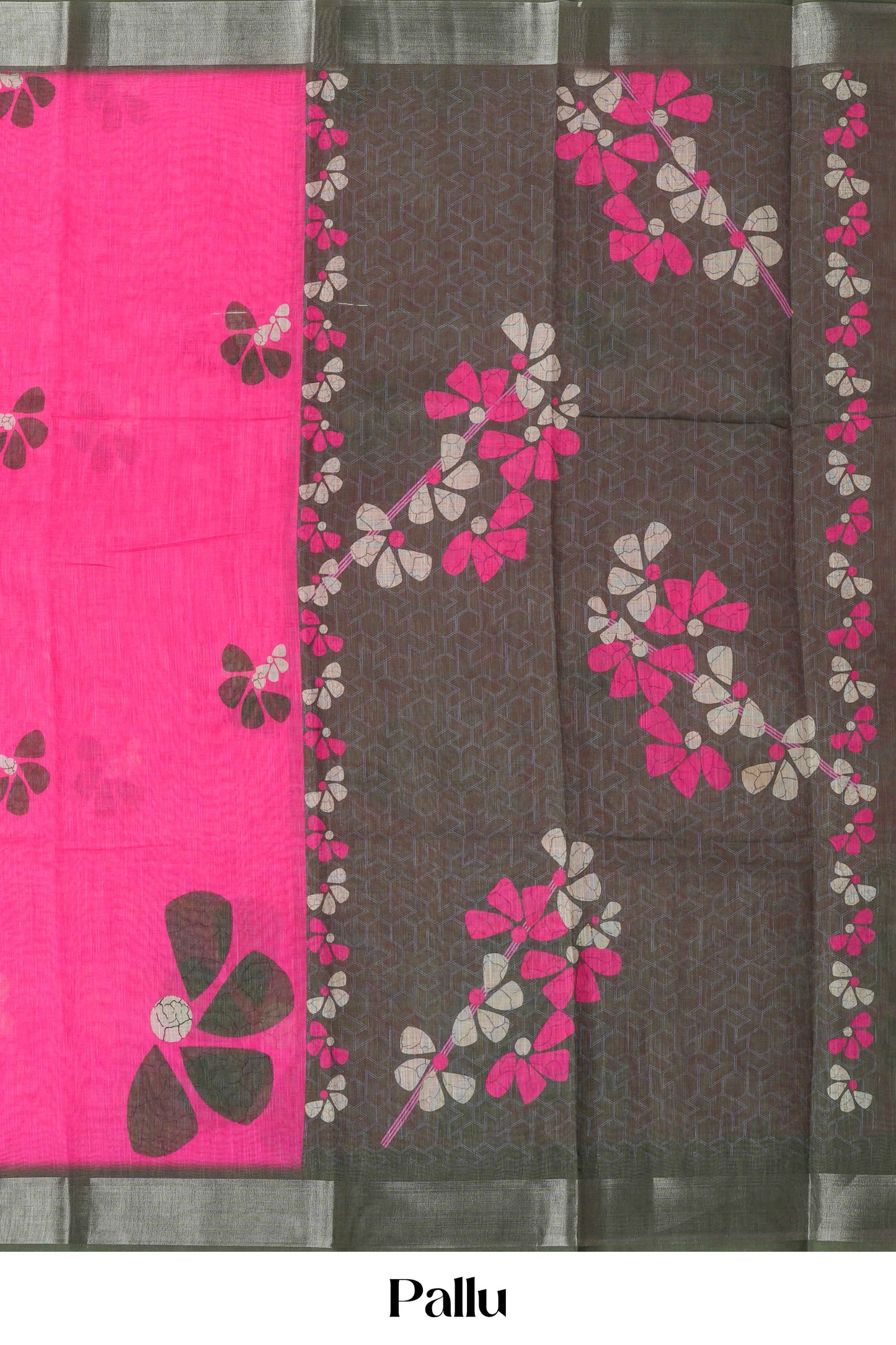 pink floral print linen