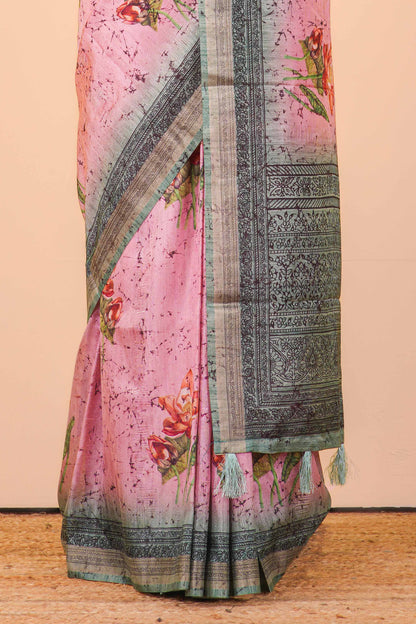 pink matka saree