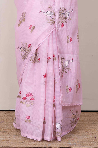 pink pallu saree
