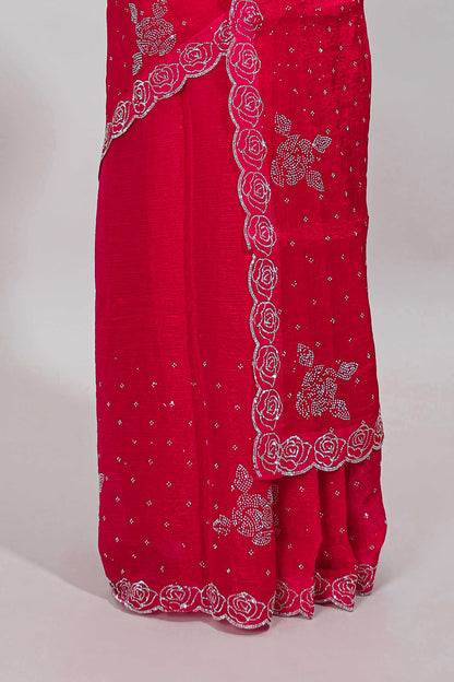 pink saree