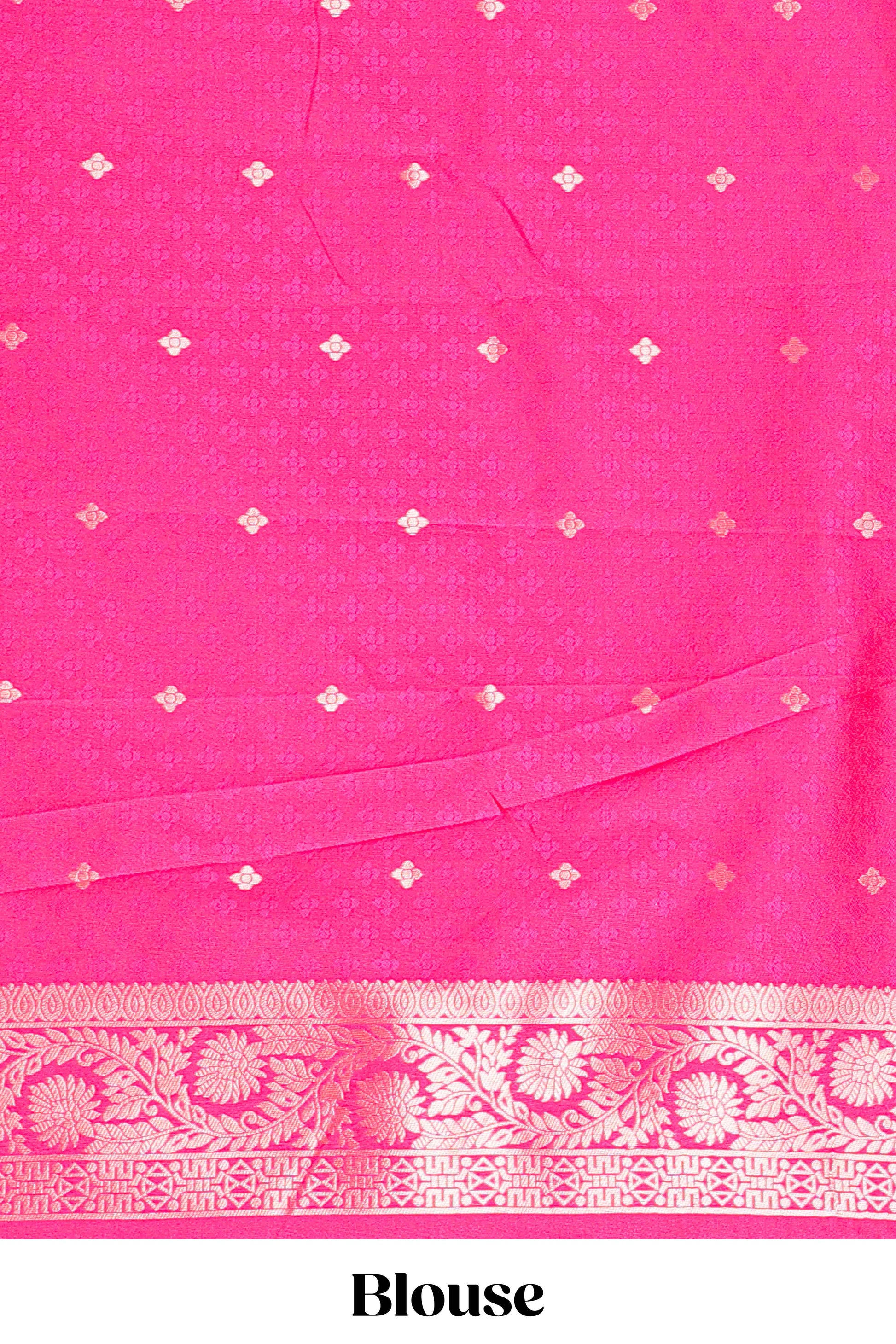 pink zari pallu