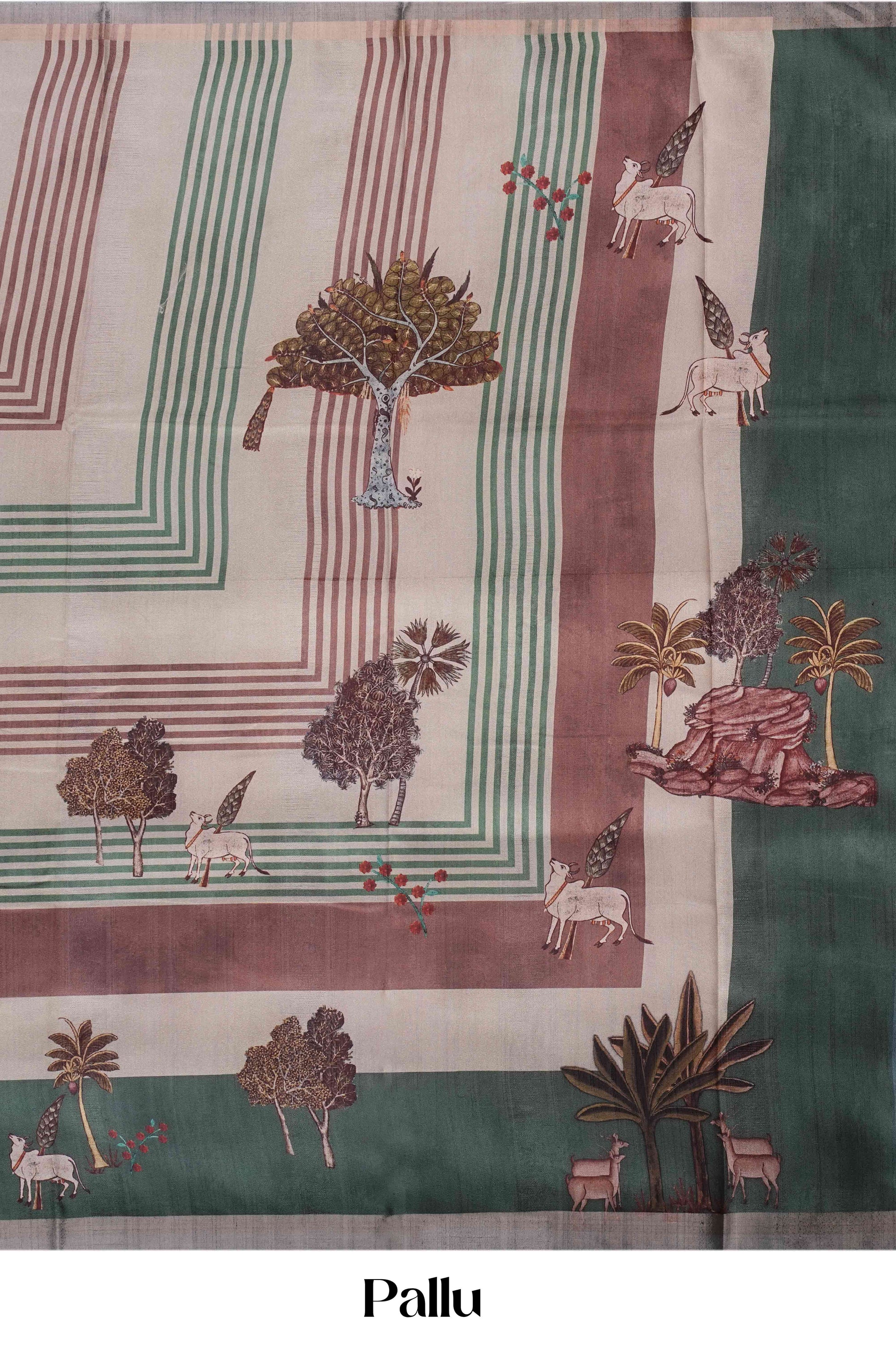 printed pallu