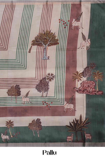 printed pallu
