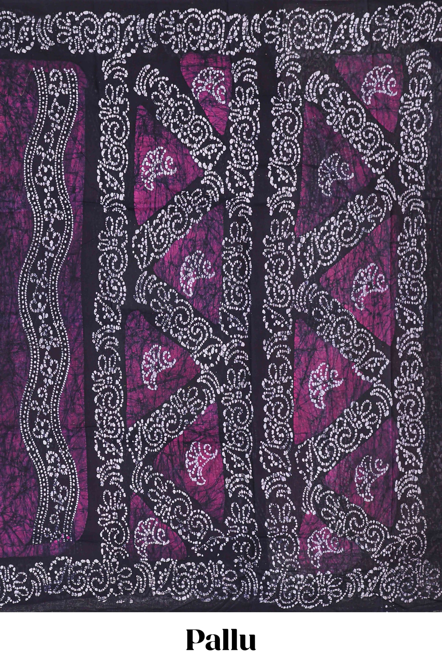  purple batik print saree 